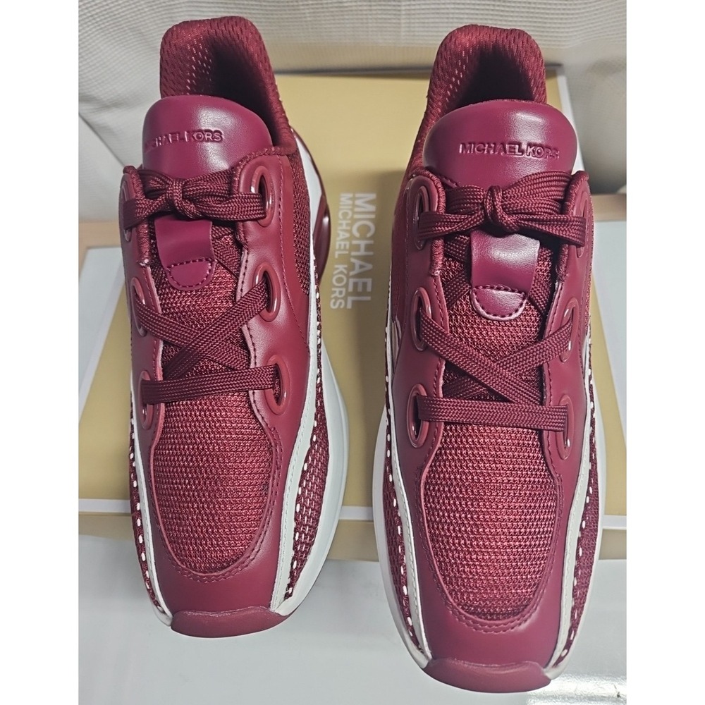 Michael Kors Women's Toni Trainer Textile /leather upper‎ Mulberry US 7 sneakers - Picture 3 of 11